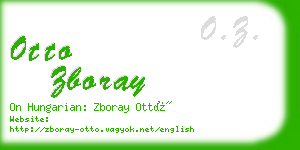 otto zboray business card